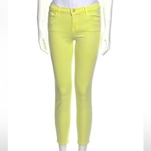 J Brand yellow skinny leg jeans 25